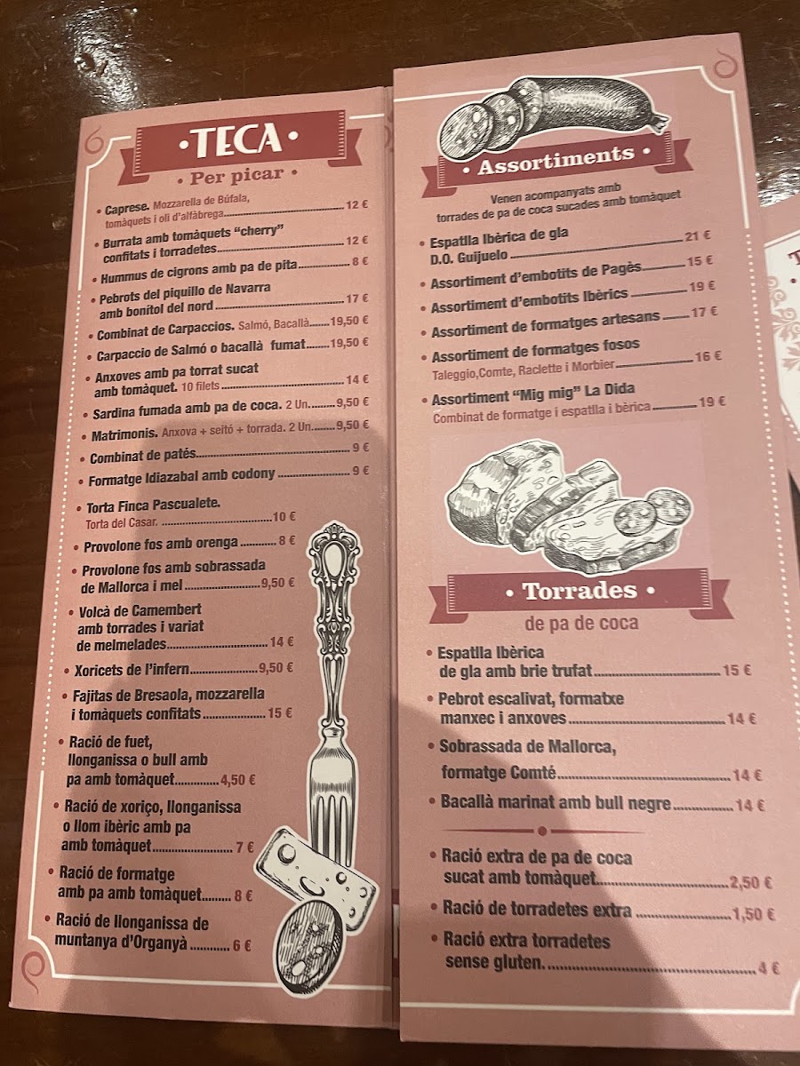 Menu La Dida Malgrat De Mar-2